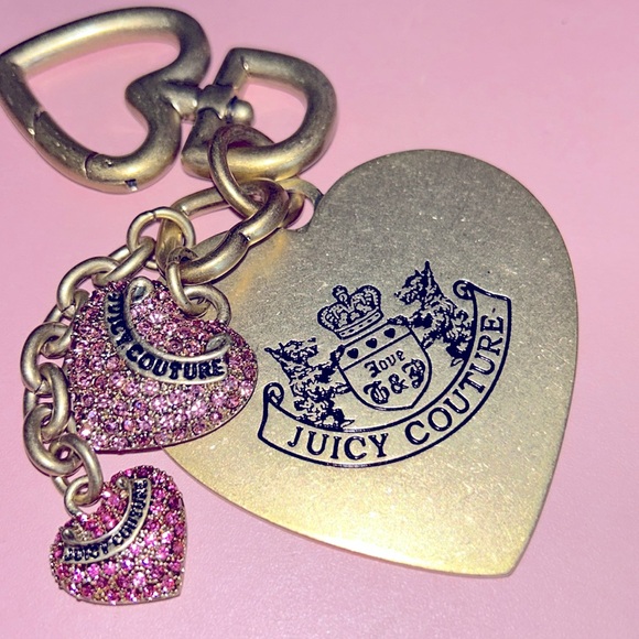 Juicy Couture Accessories - Vintage Juicy Couture keychain handbag charm vintage heart Scotty dog key fob